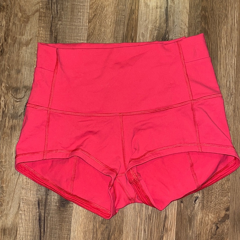 Lulu lemon tight workout shorts hot pink